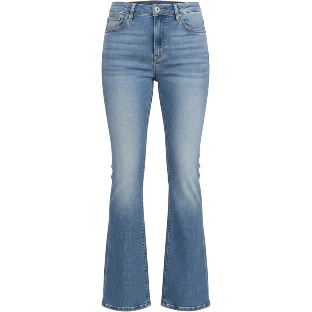 Kimes Ranch Jennifer High Rise Flare Western Jeans Medium Wash Blue Denim